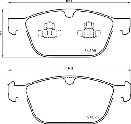 BREMBO Sada brzdových platničiek kotúčovej brzdy P86023 1
