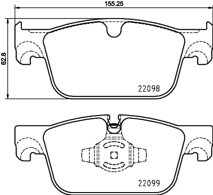 BREMBO Sada brzdových platničiek kotúčovej brzdy P86028 1
