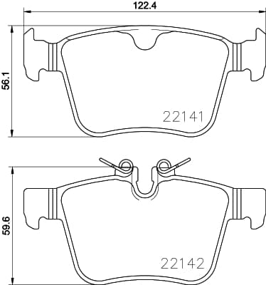 BREMBO Sada brzdových platničiek kotúčovej brzdy P86029 1