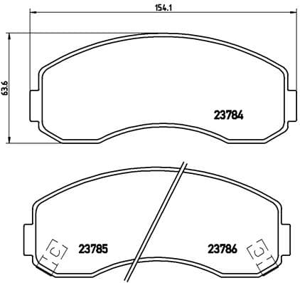 BREMBO Sada brzdových platničiek kotúčovej brzdy P99003 1