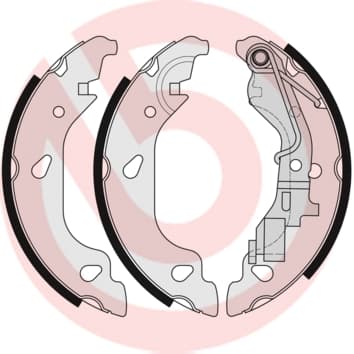 BREMBO Sada brzdových čeľustí S23521 1