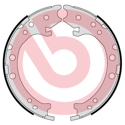 BREMBO Sada brzd. čeľustí parkov. brzdy S28519 1