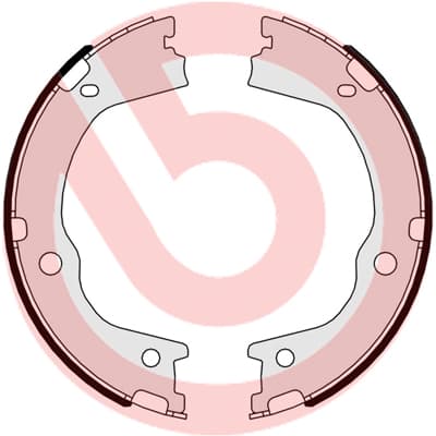 BREMBO Sada brzd. čeľustí parkov. brzdy S30526 1
