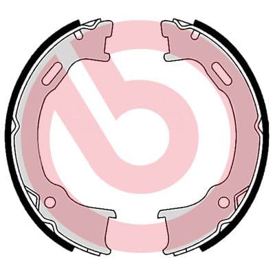 BREMBO Sada brzd. čeľustí parkov. brzdy S37509 1