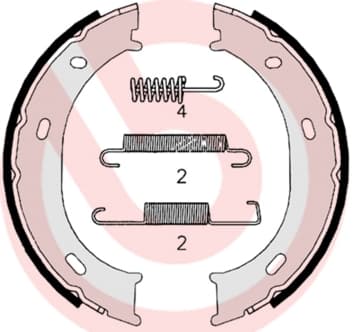 BREMBO Sada brzd. čeľustí parkov. brzdy S50510 1