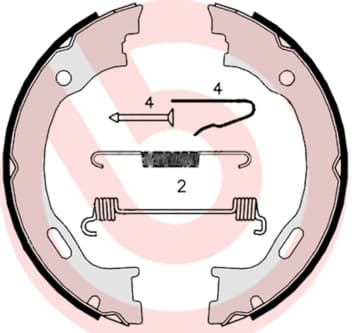 BREMBO Sada brzd. čeľustí parkov. brzdy S50515 1