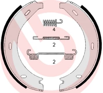 BREMBO Sada brzd. čeľustí parkov. brzdy S50517 1