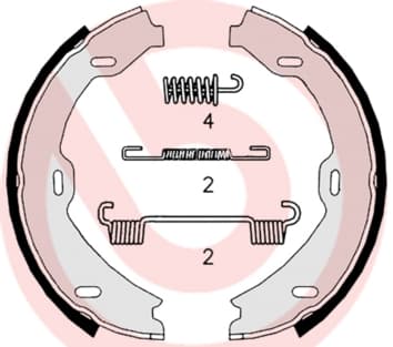 BREMBO Sada brzd. čeľustí parkov. brzdy S50518 1