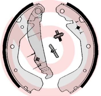 BREMBO Sada brzdových čeľustí S59509 1