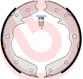 BREMBO Sada brzd. čeľustí parkov. brzdy S59527 1