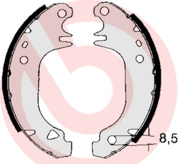 BREMBO Sada brzdových čeľustí S61535 1