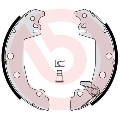 BREMBO Sada brzdových čeľustí S61537 1