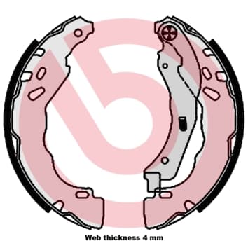 BREMBO Sada brzdových čeľustí S 61 544 1