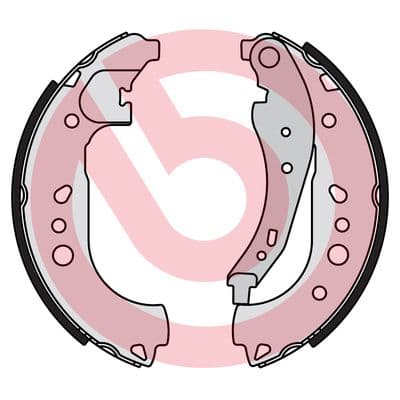 BREMBO Sada brzdových čeľustí S 68 550 1