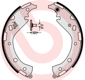BREMBO Sada brzdových čeľustí S83549 1