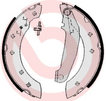 BREMBO Sada brzdových čeľustí S86502 1