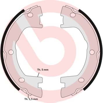 BREMBO Sada brzd. čeľustí parkov. brzdy SA6506 1