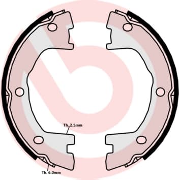 BREMBO Sada brzd. čeľustí parkov. brzdy SA6508 1