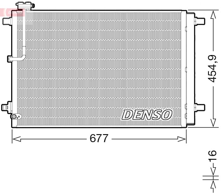 DENSO Kondenzátor klimatizácie DCN02046 1