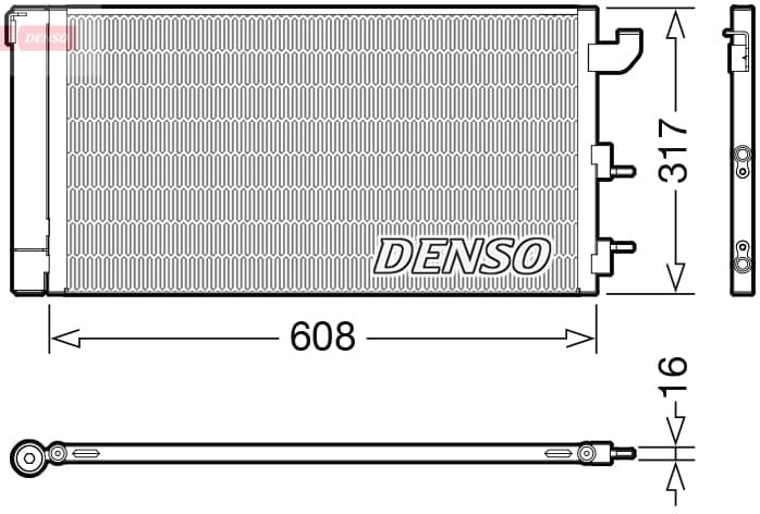 DENSO Kondenzátor klimatizácie DCN09144 1