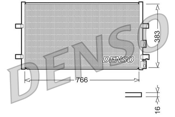 DENSO Kondenzátor klimatizácie DCN10009 1