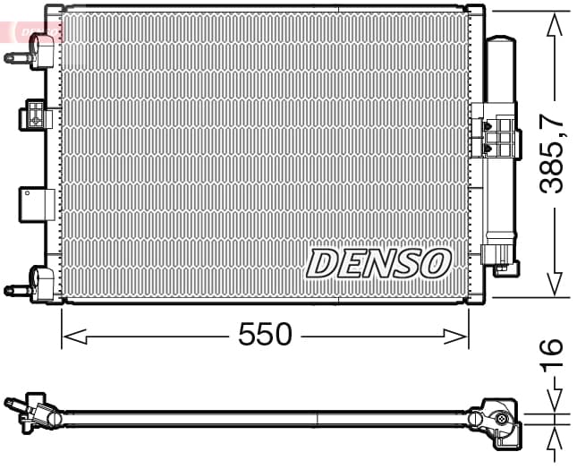 DENSO Kondenzátor klimatizácie DCN10046 1