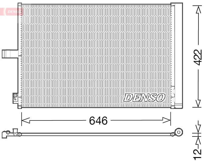 DENSO Kondenzátor klimatizácie DCN17027 1