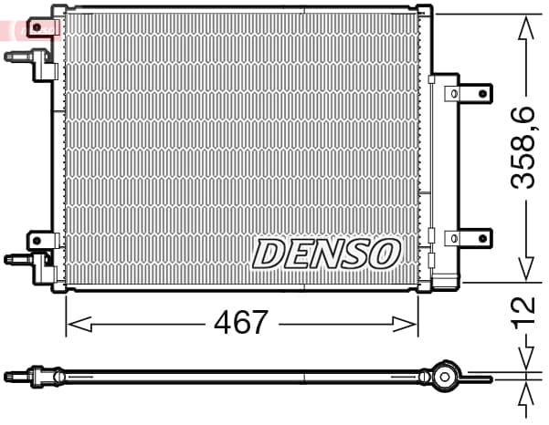 DENSO Kondenzátor klimatizácie DCN20046 1