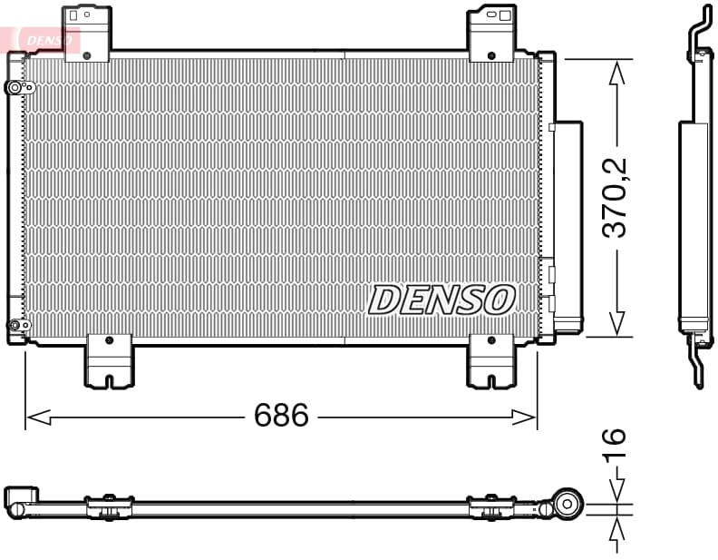 DENSO Kondenzátor klimatizácie DCN40033 1