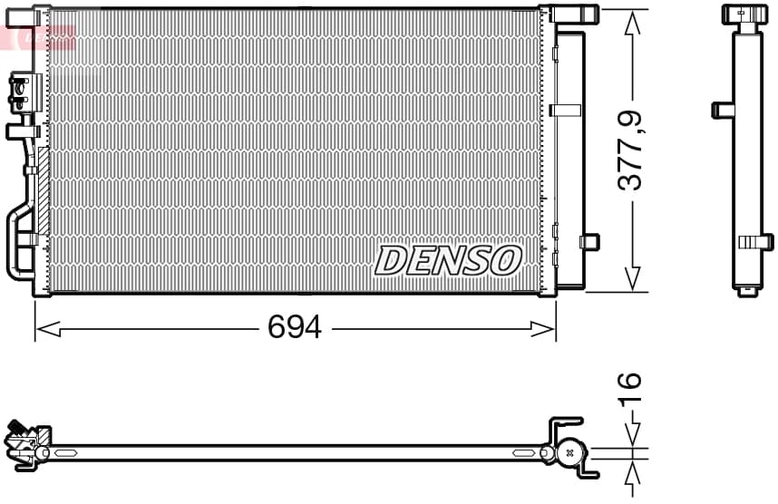 DENSO Kondenzátor klimatizácie DCN41019 1