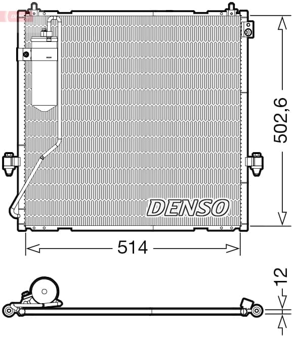 DENSO Kondenzátor klimatizácie DCN45010 1