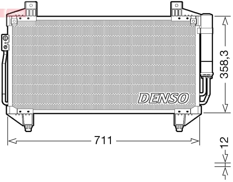 DENSO Kondenzátor klimatizácie DCN45011 1