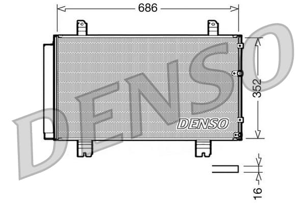DENSO Kondenzátor klimatizácie DCN51002 1