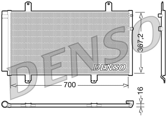 DENSO Kondenzátor klimatizácie DCN51004 1
