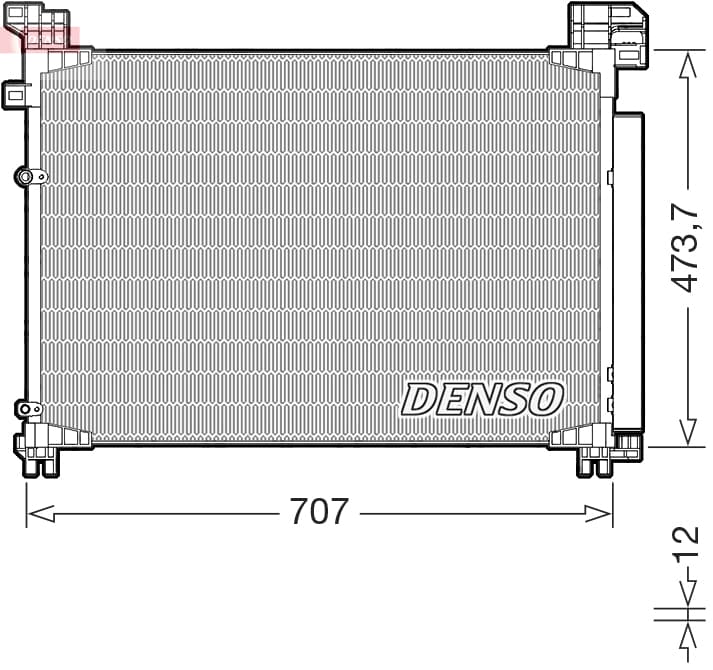 DENSO Kondenzátor klimatizácie DCN51020 1