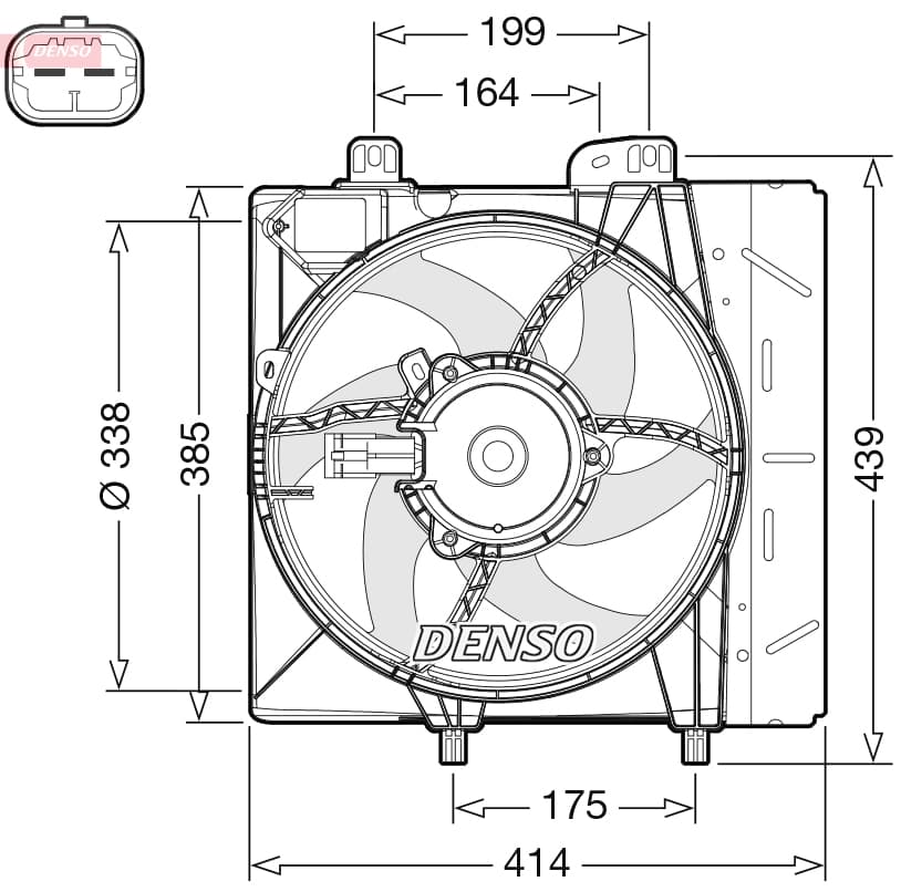 DENSO Ventilátor chladenia motora DER07011 1