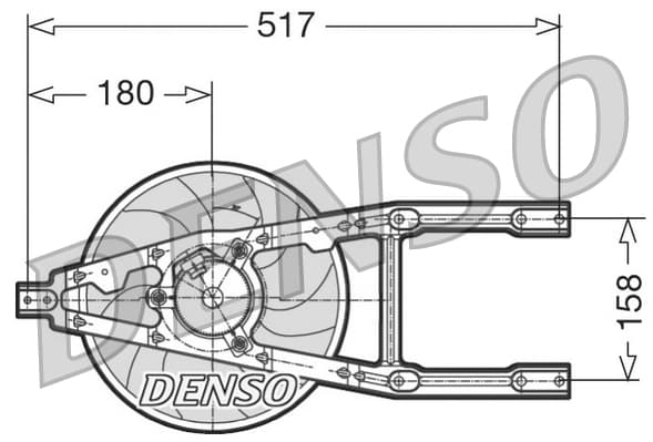 DENSO Ventilátor chladenia motora DER09012 1