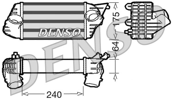 DENSO Chladič plniaceho vzduchu DIT09120 1