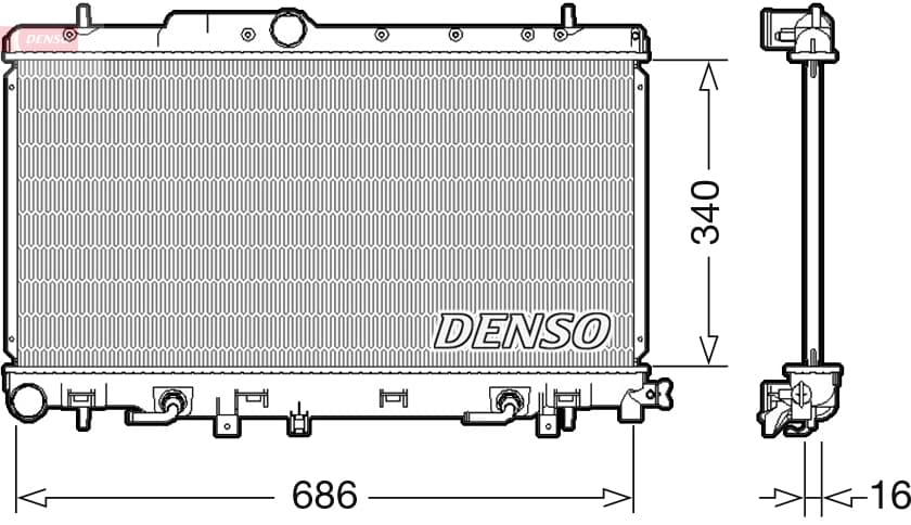 DENSO Chladič motora DRM36018 1
