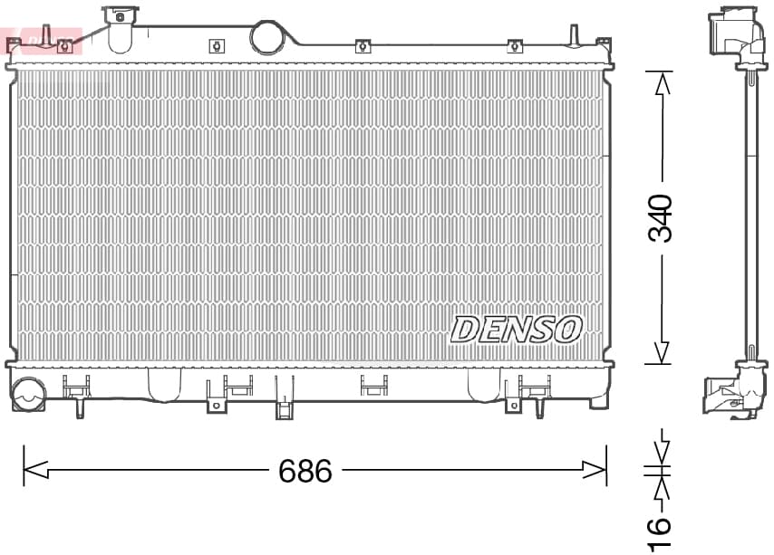 DENSO Chladič motora DRM36021 1