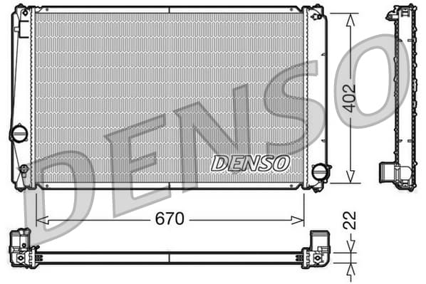 DENSO Chladič motora DRM50053 1