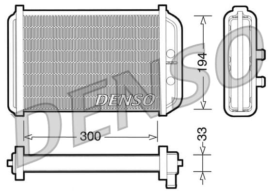 DENSO Výmenník tepla vnútorného kúrenia DRR09033 1