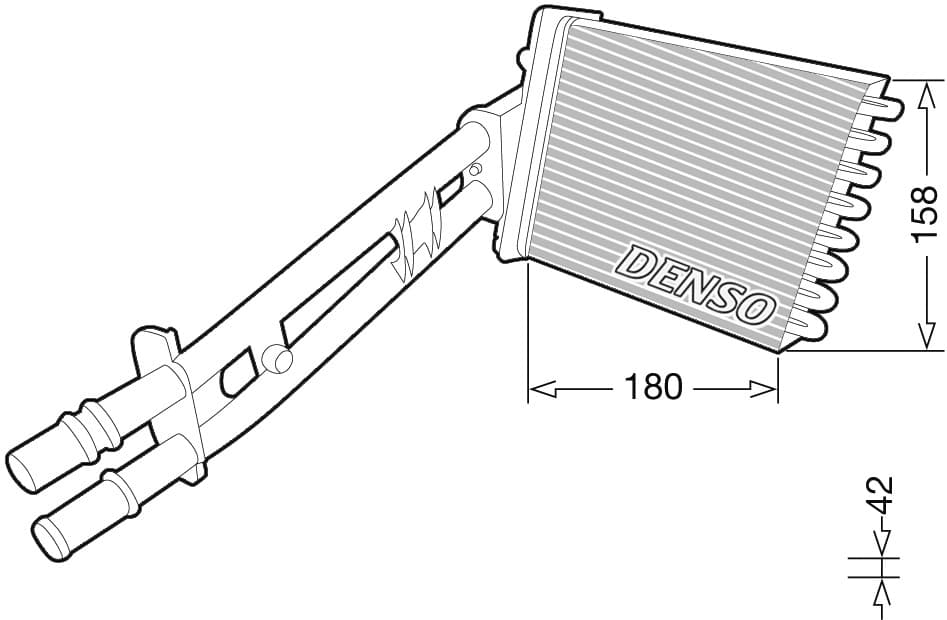 DENSO Výmenník tepla vnútorného kúrenia DRR09043 1