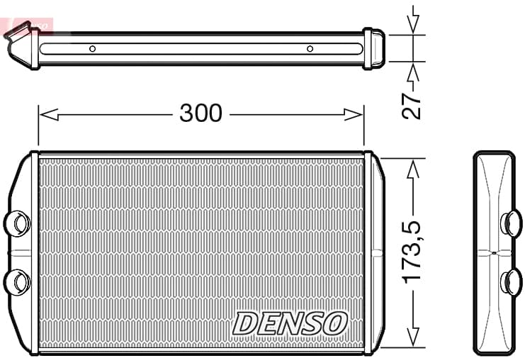 DENSO Výmenník tepla vnútorného kúrenia DRR12008 1