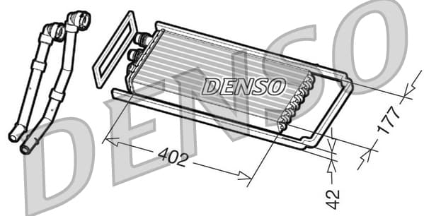 DENSO Výmenník tepla vnútorného kúrenia DRR12100 1