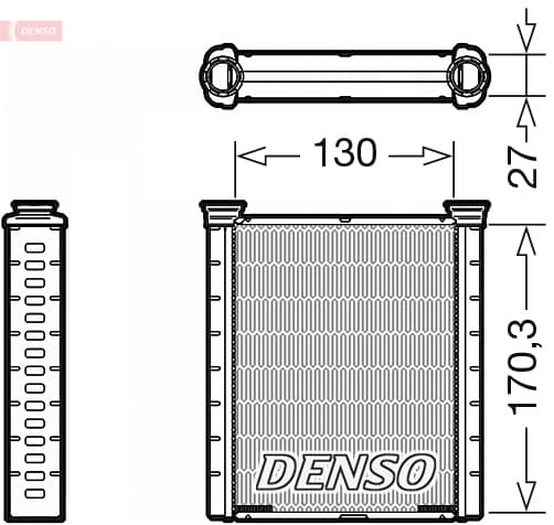 DENSO Výmenník tepla vnútorného kúrenia DRR46001 1