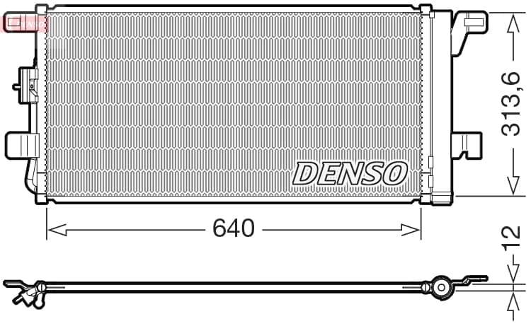 DENSO Kondenzátor klimatizácie DCN02049 1