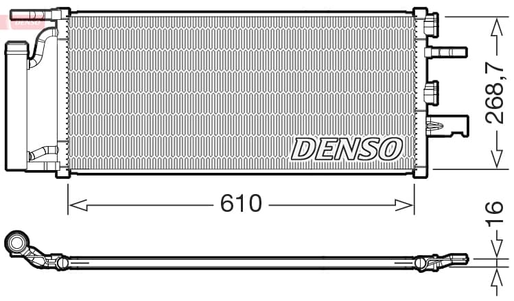 DENSO Kondenzátor klimatizácie DCN05036 1
