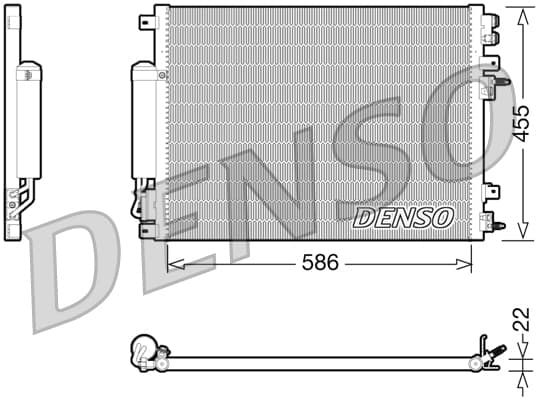 DENSO Kondenzátor klimatizácie DCN06001 1