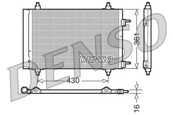 DENSO Kondenzátor klimatizácie DCN07019 1